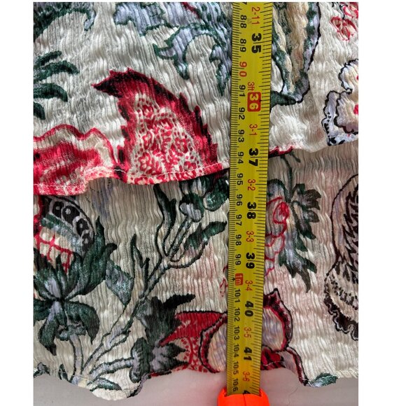 Club Monaco Multi Color Floral Silk V-Neck Dress Sz 10 - Picture 7 of 7